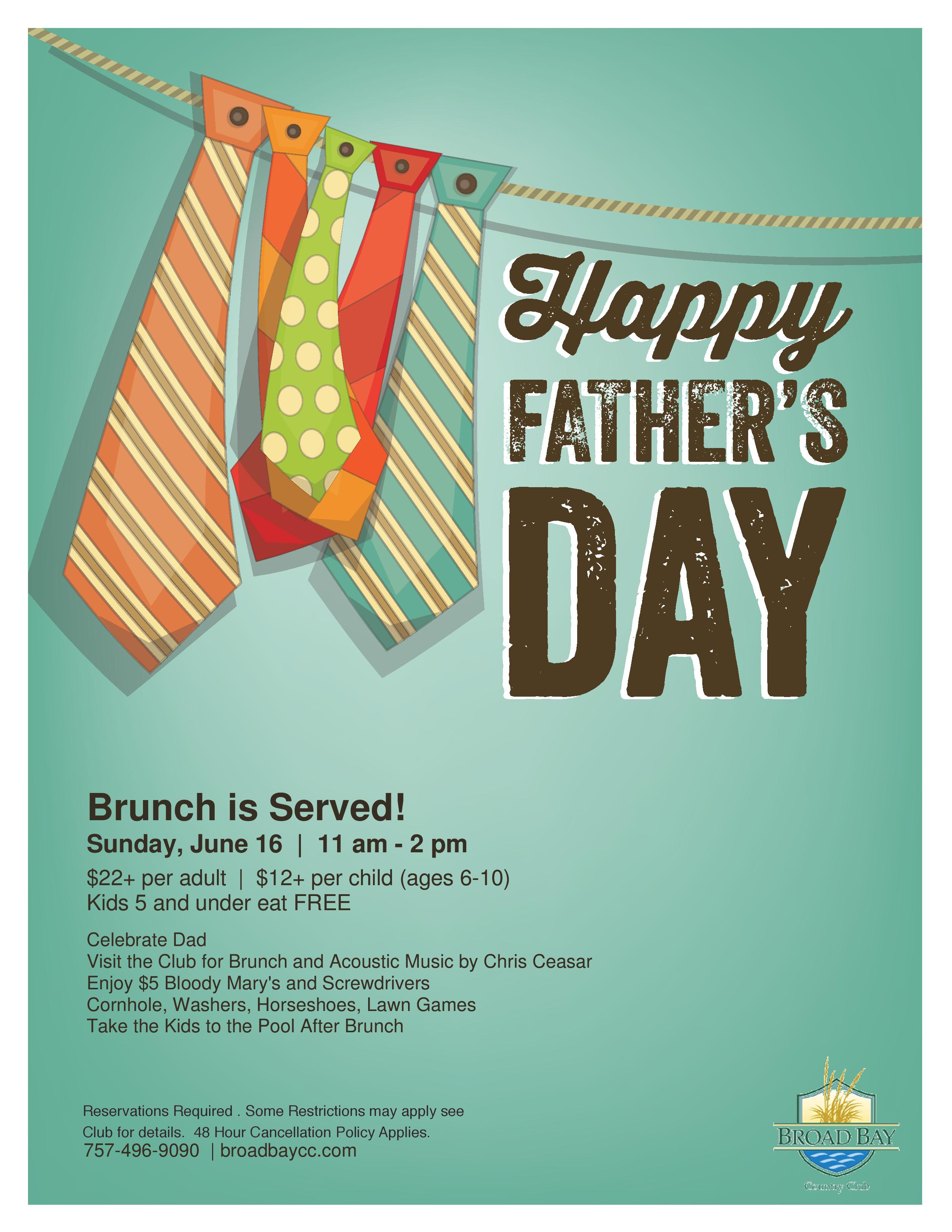 Fathers Day Brunch Buffet Broad Bay Country Club 2019 06 16
